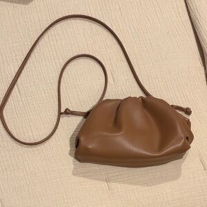 Cognac Faux Leather Women's Bag